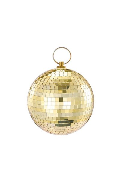 Parti Adresi 25 cm Decor Ornamental Gold - Christmas Balls with Mirror and Hanging