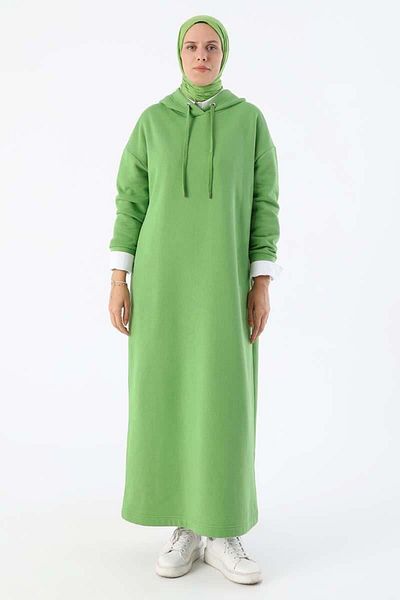 ALLDAY Rochie de bază cu glugă verde