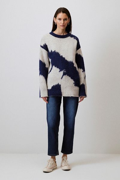 Touché Privé ABSTRACT PATTERNED KNIT SWEATER