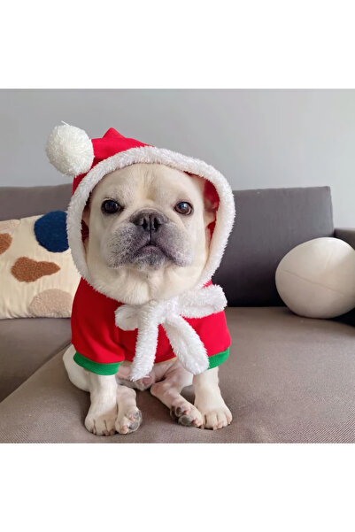 GTB Pet Yılbaşı Kıyafeti - Kedi Ve Köpekler Için Merry Christmas NOEL Yılbaşı Sweatshirt Dog Hoodie as