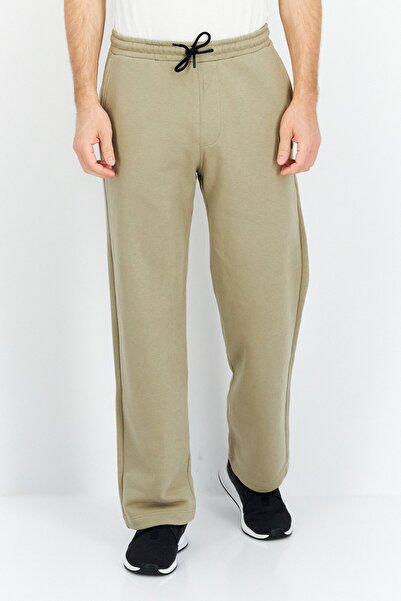 Esprit Men Regular Fit Brand Logo Drawstring Pants, Sage Green