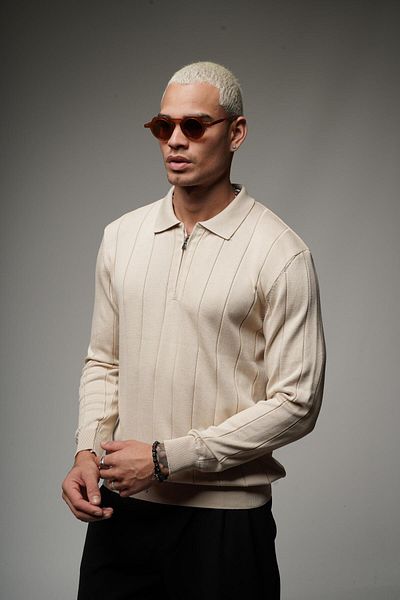 Butik Trend We Half Zipper Polo Neck Regular Fit Knitwear Sweater