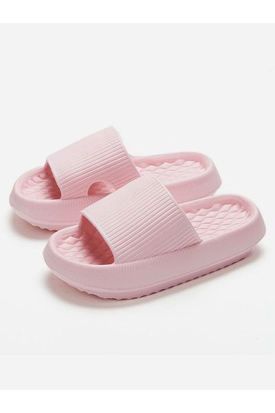 Sneak-a-Peek By Styli Thick Sole Textured Comfort Slides