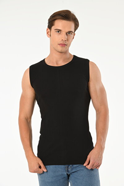 Mfö Life İç Giyim Ribana Men's Crew Neck 0 Sleeves