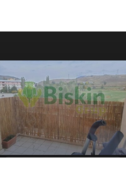 BİŞKİN 110 CM X 5 Metre Bambu Kamış Hasır Çit , Bahçe Balkon Gölgelik vb. Dek...