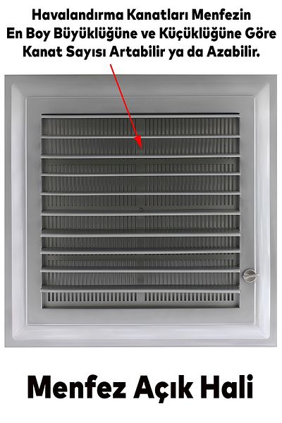 Badem10 Grille Bathroom Wc Toilet Vent Plastic Shutter Gray 30X30 cm