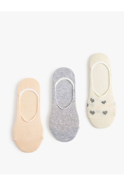 Koton Set de 3 șosete de balerină colorate cu model de stele