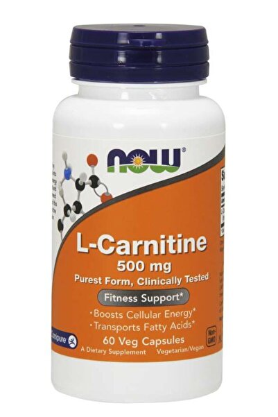 Now كبسولات إل-كارنيتين من فودز، 500 ملجم، 60 كبسولة
