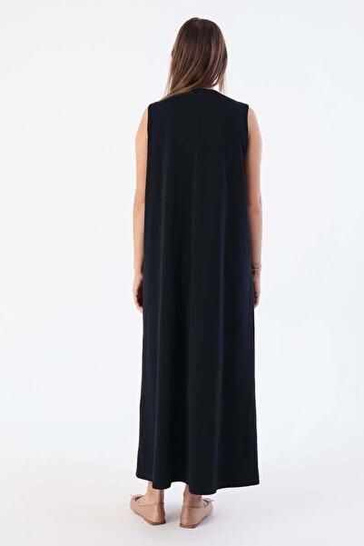 ALLDAY Αμάνικο εσώρουχο με λαιμόκοψη Navy Blue-Cotton