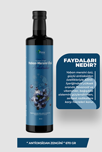 myftmix doğanın gücünü keşfet Yaban Mersini Özü Antioksidan Etkili 670gr