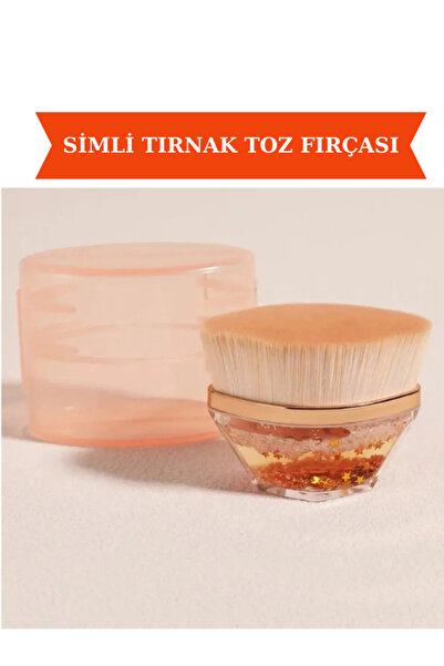Güzellik Deposu Simli Tırnak Toz Ve Makyaj Fırçası Nail Brush (ÖZEL SAKLAMA KUTULU)