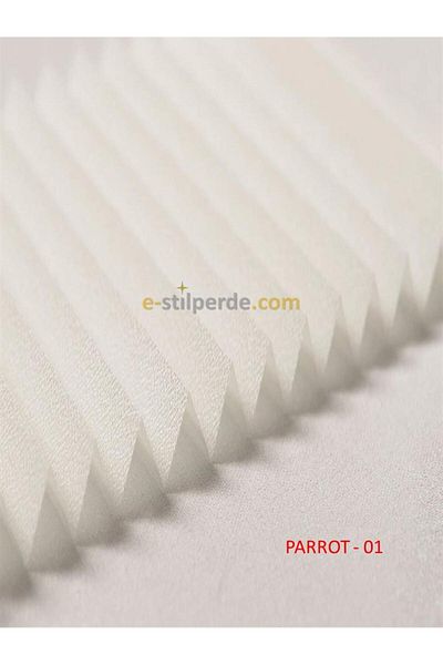 IŞILTI Perde Sistemleri Parrot 01 White Plicell Pleat Curtain