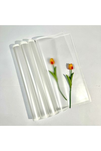 weloveis 10Sheets Flower Bouquet Paper&Packaging Material-White Frame White Backgroud Matte Opp 55X55Cm