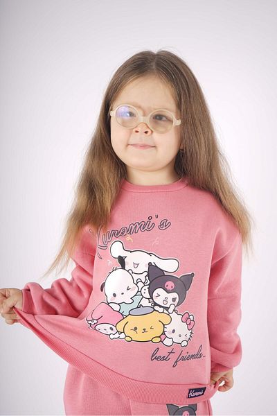 MİNİKO KİDS FATA KUROMİ MODEL 3 AȚURI SET TENISI BUMBAC CU CARDON