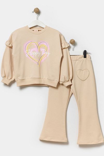 HAUSEkids Set trening pentru fete de 4-7 ani - Love Day Latte