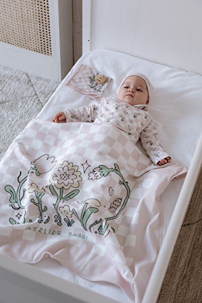 Atelier Babbi 100% Cotton Double Sided Blanket - Checkerboard