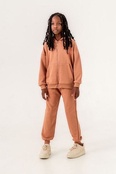 HAUSEkids Set Cardigan Fata Mariana 6-12 Ani - Tigla Deschisa