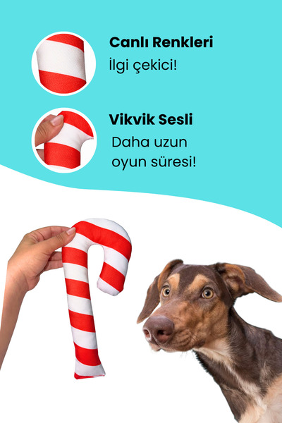Havhav Havrika Yıllar Köpek Oyuncak Seti Hışırtılı Peluş Kurabiye, Vikvikli Peluş Şeker Köpek Oyuncakları