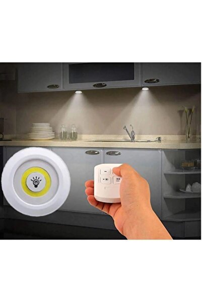 goldixpir Uzaktan Kumandalı 3 Lü Spot Led Lamba Kablosuz Pilli Işıldak