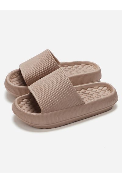 Sneak-a-Peek By Styli Thick Sole Textured Comfort Slides