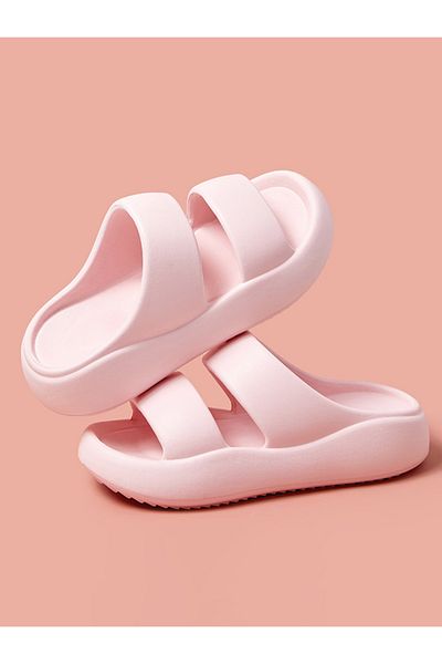 Sneak-a-Peek By Styli Double Strap Open Toe Slides