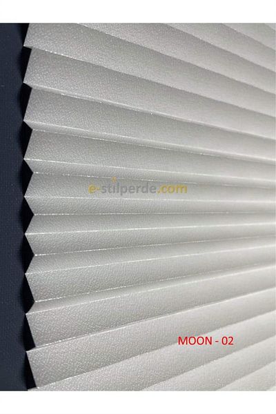 IŞILTI Perde Sistemleri Plicell Moon Pleat Curtain - 02 Ecru Pearlescent