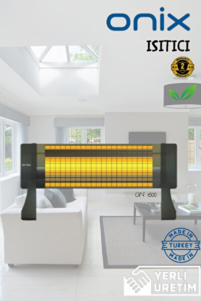 onix ON 1500 Elektrikli Soba Isıtıcı 3 Çubuklu Emniyetli Alüminyum Gövde 1500W
