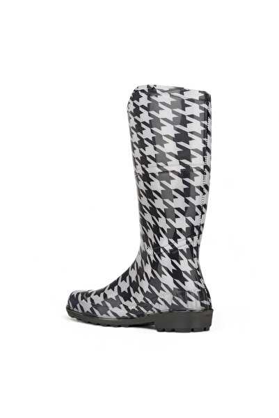 Emek Feliçita_zenne_yağmur_çizme Uzun_beyaz_siyah 33cm