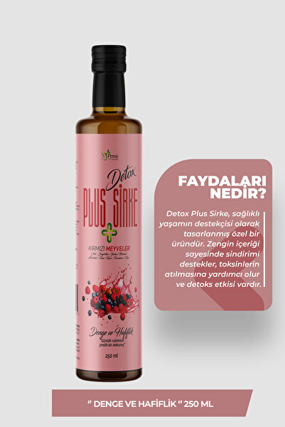 myftmix doğanın gücünü keşfet Detox Plus Sirke Kırmızı Meyveler İçeriğiyle Ödem Atmaya Yardımcı 250ml