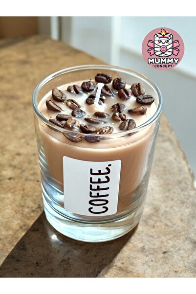 MUMMY CONCEPT KAHVE ÇEKİRDEKLİ KAHVE KOKULU DEKORATİF HEDİYELİK AROMATERAPİ MUM