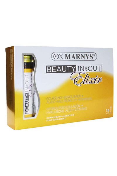 Marnys Beauty In & Out Elixir Food Supplement, 14 Vials x 25ml
