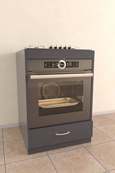 Hediyeler Kapında Antrasit Ankastre Dolabı Mutfak Ankastre Modül Ocak Dolabı