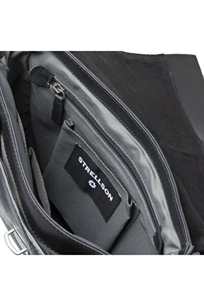 STRELLSON Kožená kabelka cez rameno Brick Lane 25 cm