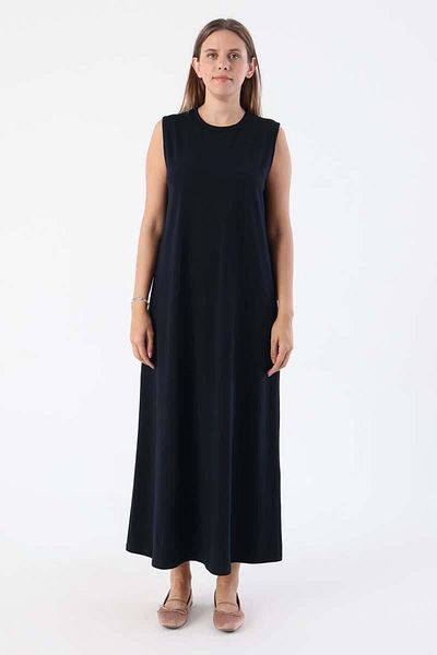ALLDAY Αμάνικο εσώρουχο με λαιμόκοψη Navy Blue-Cotton
