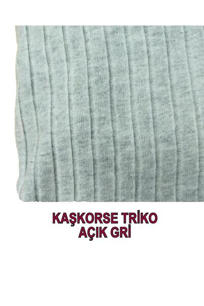 Kumaş Parça محبوك باللون الرمادي مع تقارير (العرض 130 سم × الطول 215 سم)