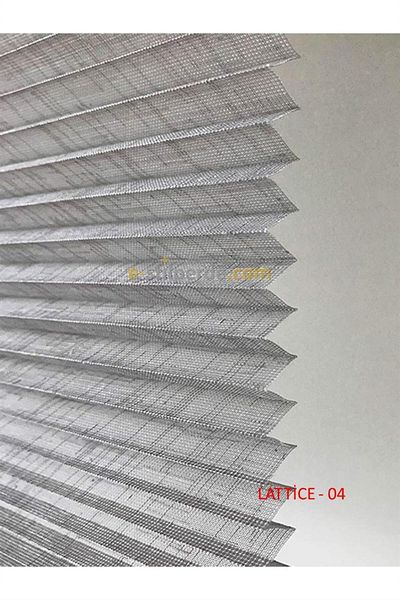 IŞILTI Perde Sistemleri Plicell Pleat Tulle Curtain Lattice - 04 Gray