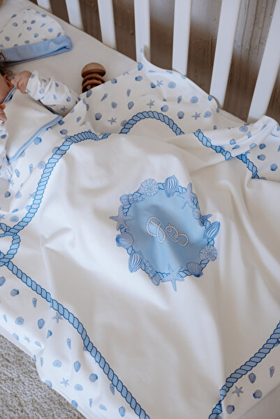 Atelier Babbi 100% Cotton Double Sided Blanket - Sea Shells