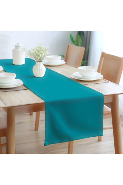 Bc Home عداء بمظهر مخملي ناعم باللون الأزرق البترولي - 40 × 140 سم، طراز بوهي...