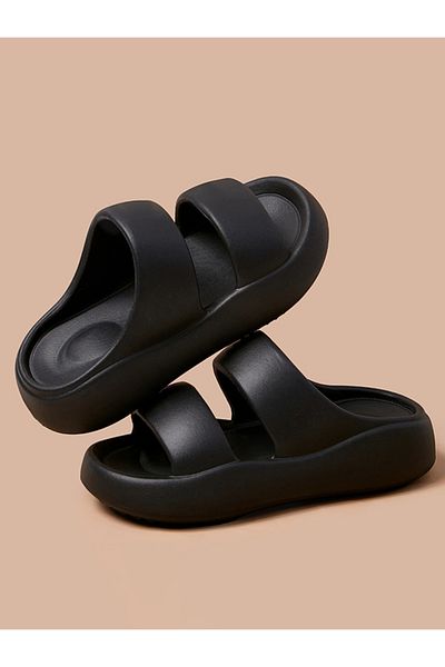 Sneak-a-Peek By Styli Double Strap Open Toe Slides