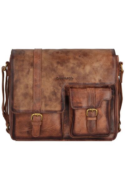 Greenland Nature Geanta de umar Mascu & Line piele 30 cm