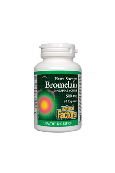 Natural Factors Bromelain Dietary Supplement, 500mg, 90 Capsules