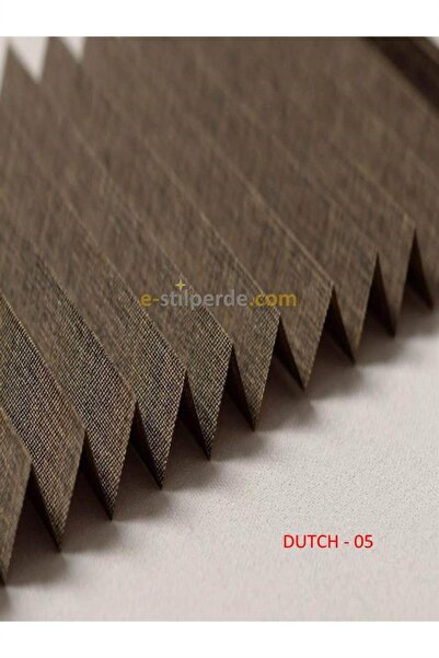 IŞILTI Perde Sistemleri Plicell Plise Perde Dutch - 05 Keten Acı Kahve