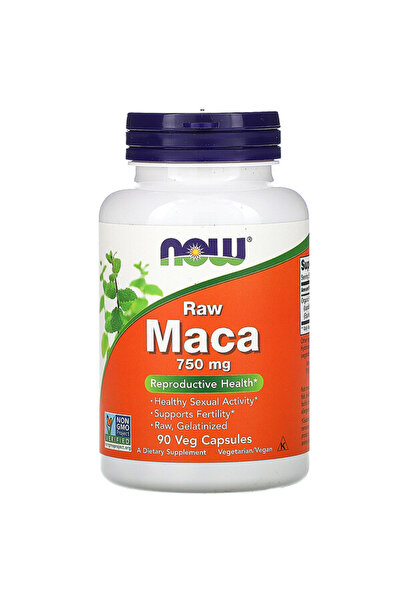 Now كبسولات الماكا الخام 750 ملغ، 90 كبسولة