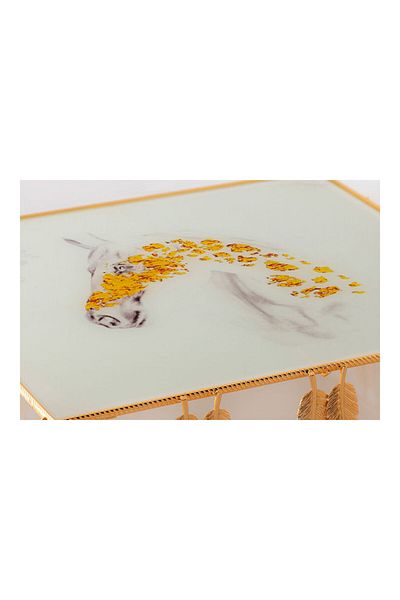Dania Multi-Use Serving Plate Gold/White 31x31x10cm