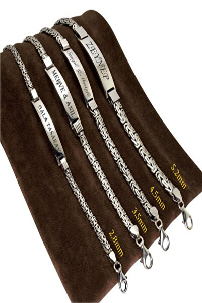 OSMANLI GÜMÜŞ Erkek Gümüş Bileklik - İsim Yazılan Gümüş Erkek Bileklik Künye ...