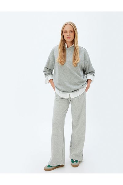 Koton Basic Sweatshirt Crew Neck Long Sleeve Comfortable Fit