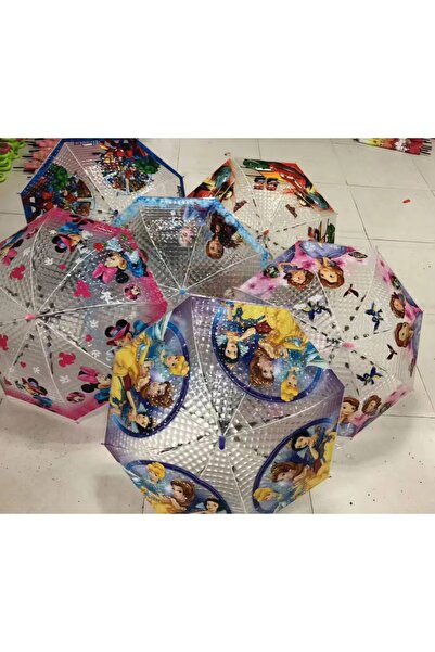 Bigpro Kız&erkek Bastonlu 3d Çocuk Şemsiyesi Figürlü