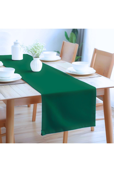 Bc Home Çam Yeşili Runner 40 x 140 cm Yumuşak Tuşeli ,Kadife Görünümlü, Bohem...