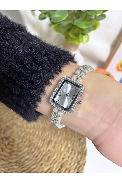 Bimodabu Zircon Stone Bead Cord Quartz Women's Wristwatch