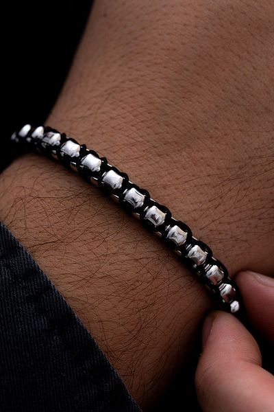 OSMANLI GÜMÜŞ Men's Polo Model Steel Bracelet